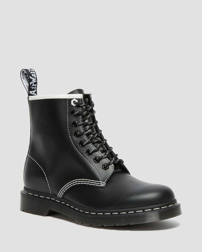 Dr Martens Vintersko Herre Svart 1460 Contrast Stitch Læder Lace Up 8641DZUHV